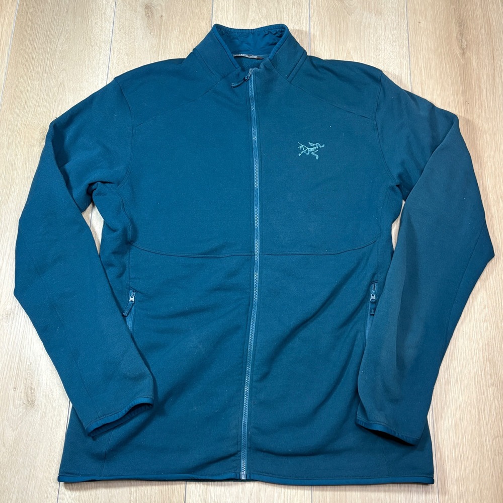 Arcteryx Kyanite AR Jacket Mens XL Teal Blue Fleece Full Zip 27966-130576-03/21